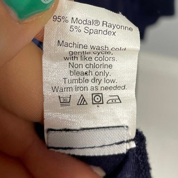 J.Crew, Size Small, Navy Modal Dress, Ruffle Layers, V Neck, Super Soft, EUC - Picture 3 of 7